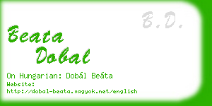 beata dobal business card